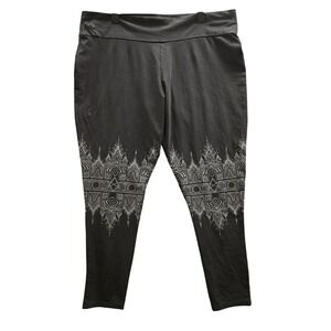 Killstar Leggings Women 4XL Black Gothic Graphic Print‎ Witchcore Occult Stretch